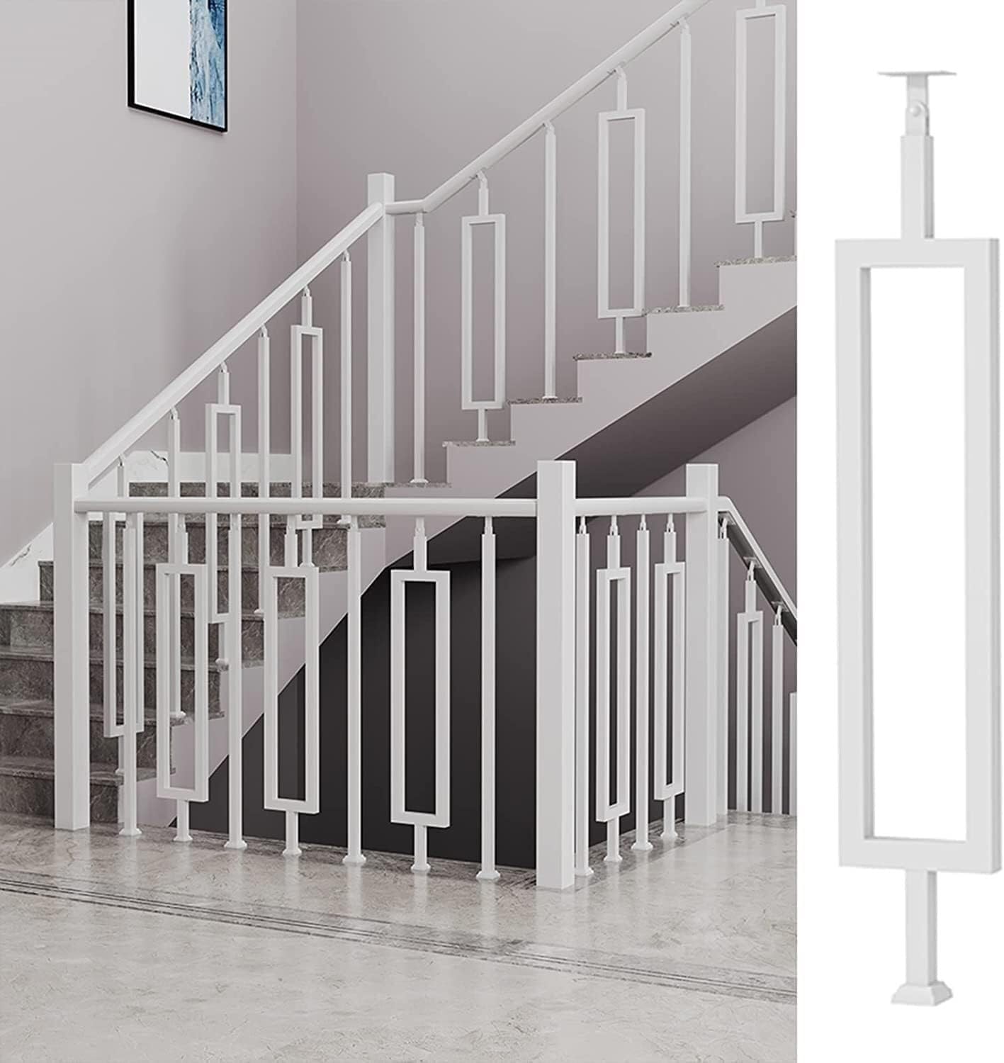 Broches de rampe en fer forgé style B : l'élégance du métal blanc