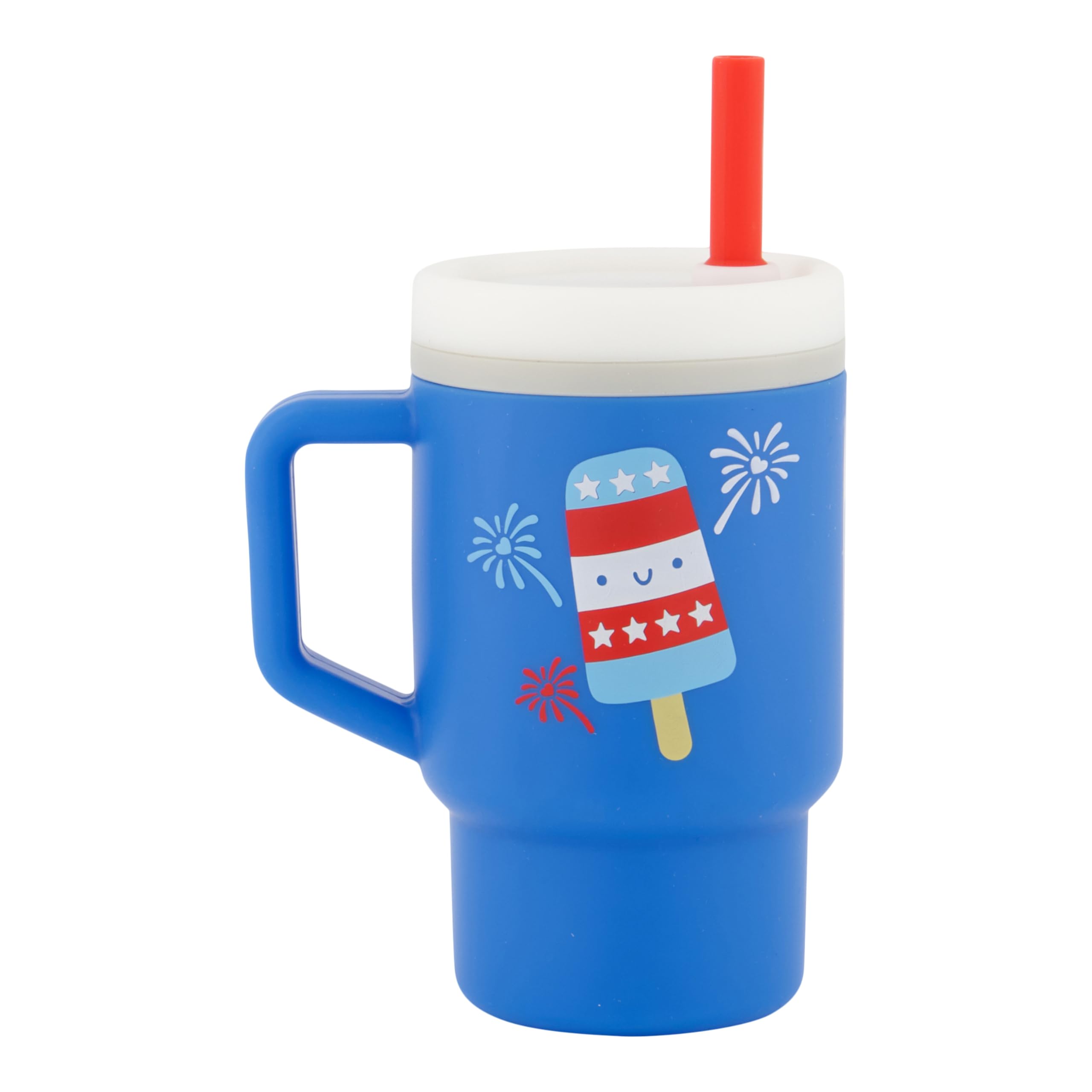 Infantino My 1st Tumbler, Silicone Sippy Cup with Straw & Handle, Spill-Resistant Baby Cup for On-the-Go, BPA-Free Transition Bottle, Popsicle — image 1