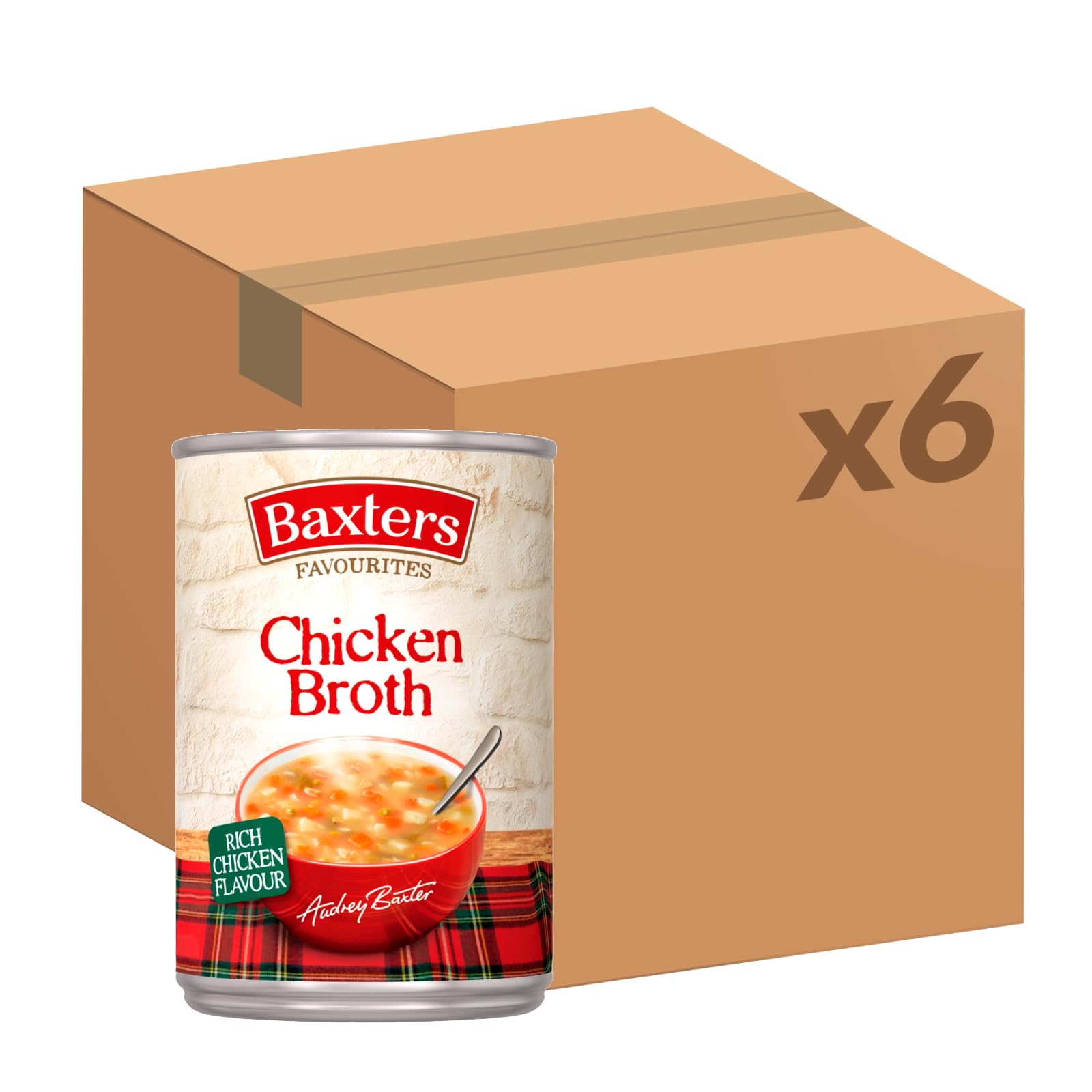 Baxters Favourites Chicken Broth Soup, 400 g (Pack of 6)