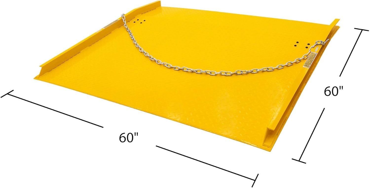 Dock Board, 60" x 60" Steel, 13,000 lb, for Forklift, up to 7" Differential, Guardian