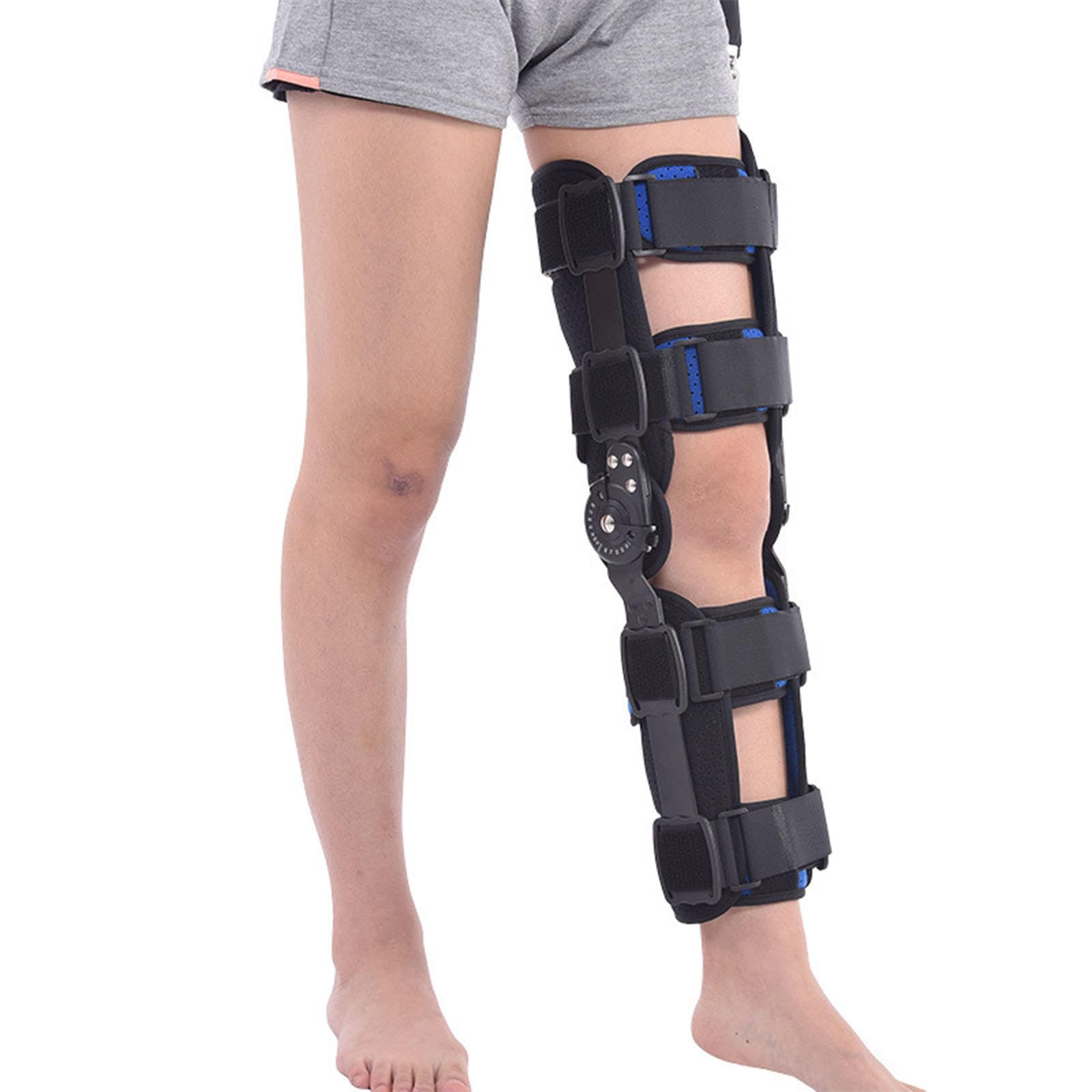 Ginocchiera Post Operatoria Regolabile per Uomini e Donne Adulti, Ginocchiera Rom Incernierata Traspirante per Gamba Sinistra/destra, Rottura Del Menisco, Danni Ai Legamenti