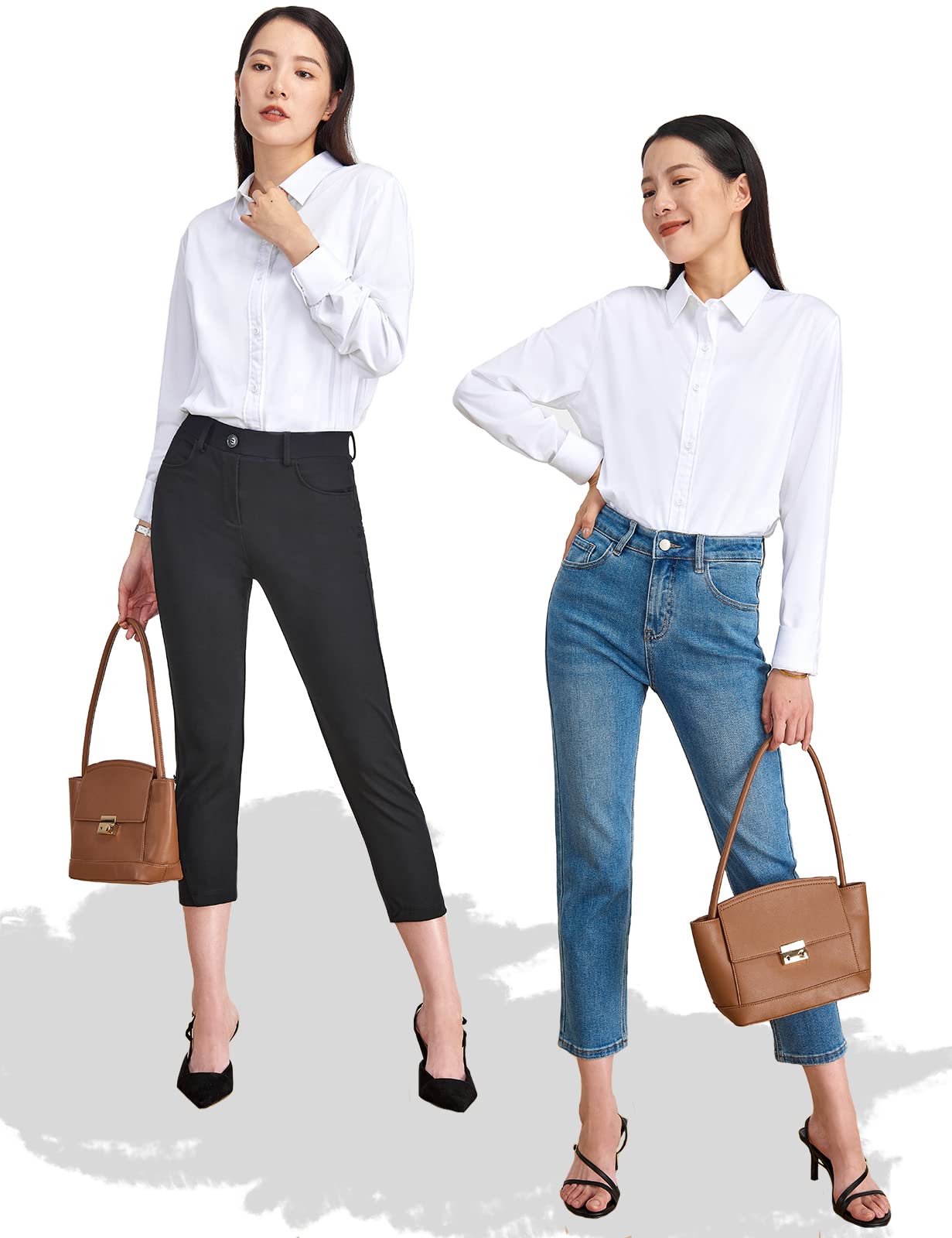 Tapata Damen Bodysuit Bluse mit Knöpfen langärmlig Büroarbeitshemd