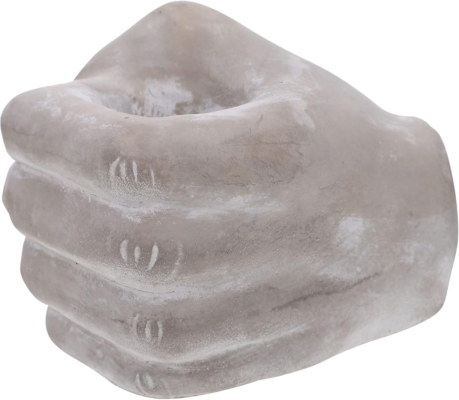 Hemoton Hand Fist Shape Flower Pot Cement Succulent Pot Succulent Cactus Plant Pot Planter Container with Drainage Hole for Home Office Garden