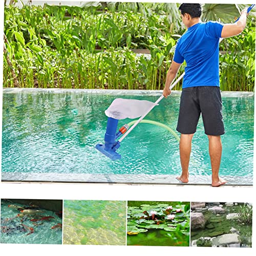 Uonlytech 1 Conjunto Jogo De Limpeza De Piscina Aspirador De Mão Rede De Piscina Kit Limpador De Pis