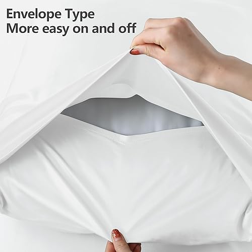 Miniatura 4 de Juego de sábanas de 100 % bambú de 4 piezas, 4 piezas, 400 hilos, 100% bambú, frescas, transpirables, suaves y sedosas en tejido satén para