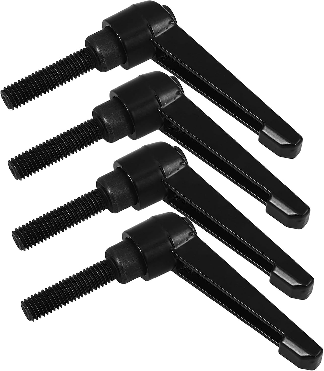 4pcs Adjustable Aluminum Alloy Thumb Screw Handles M8x63x32mm Metal Clamping Ratchet Push Button Handles for Industrial Equipment and Polishing Machines