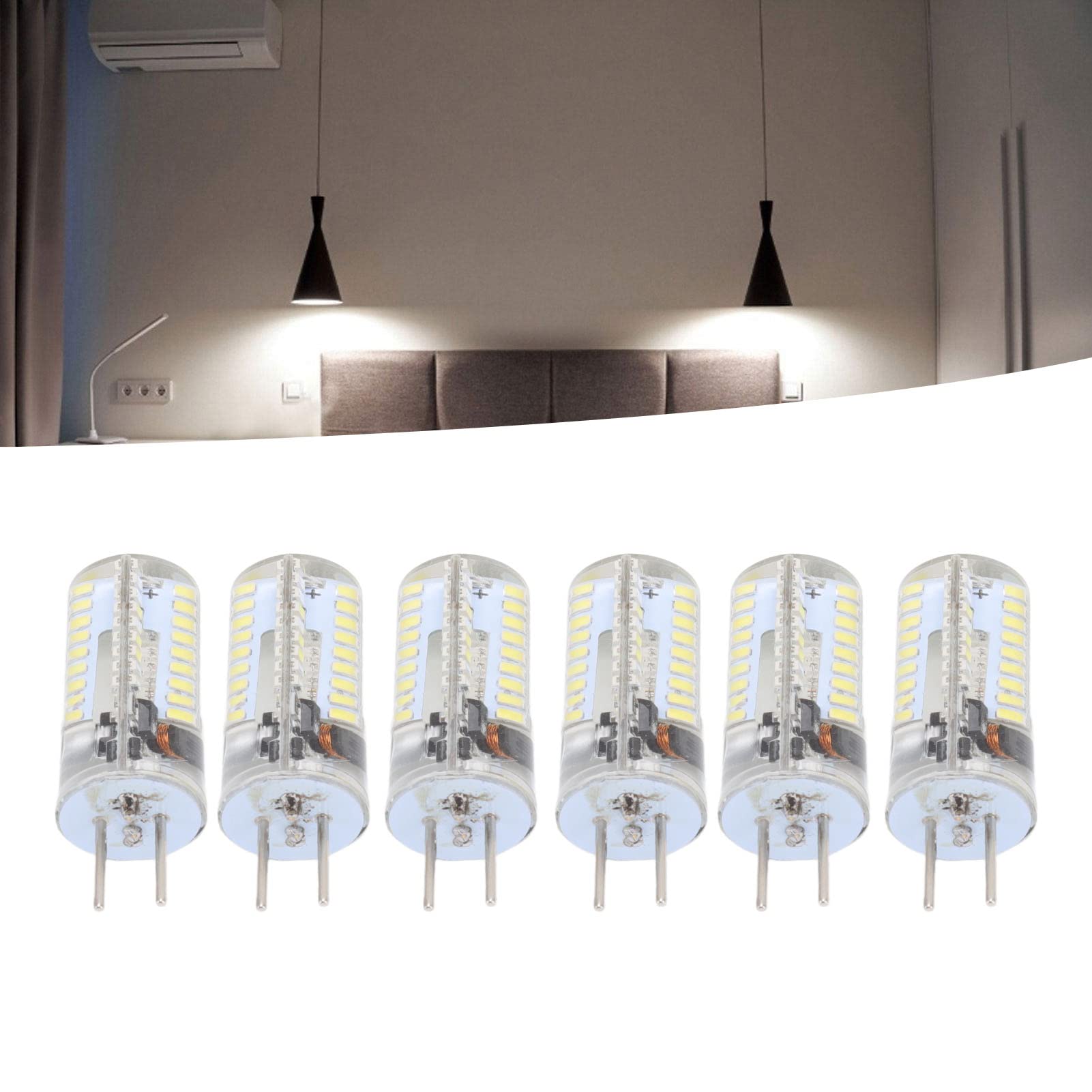 Lot De 5 Ampoules LED G6.35 3W AC/DC 12V Blanc Chaud 3000K GY6.35