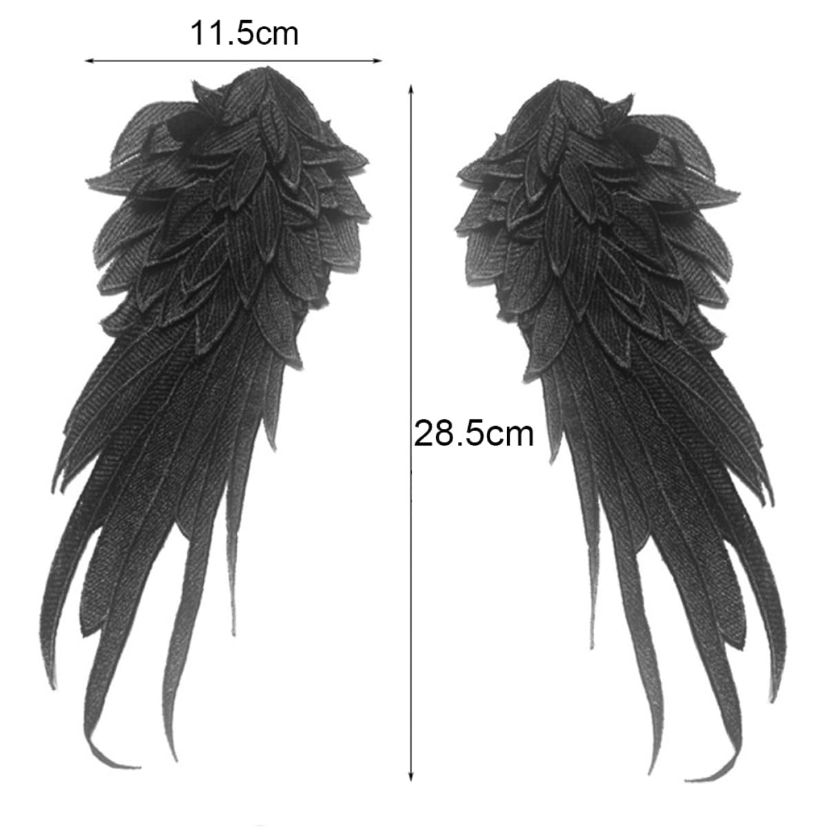 BELLIFFY Water-Soluble Embroidered Wings Patch Angel Wings Sew-on for Costume Decor for Halloween Christmas Parties