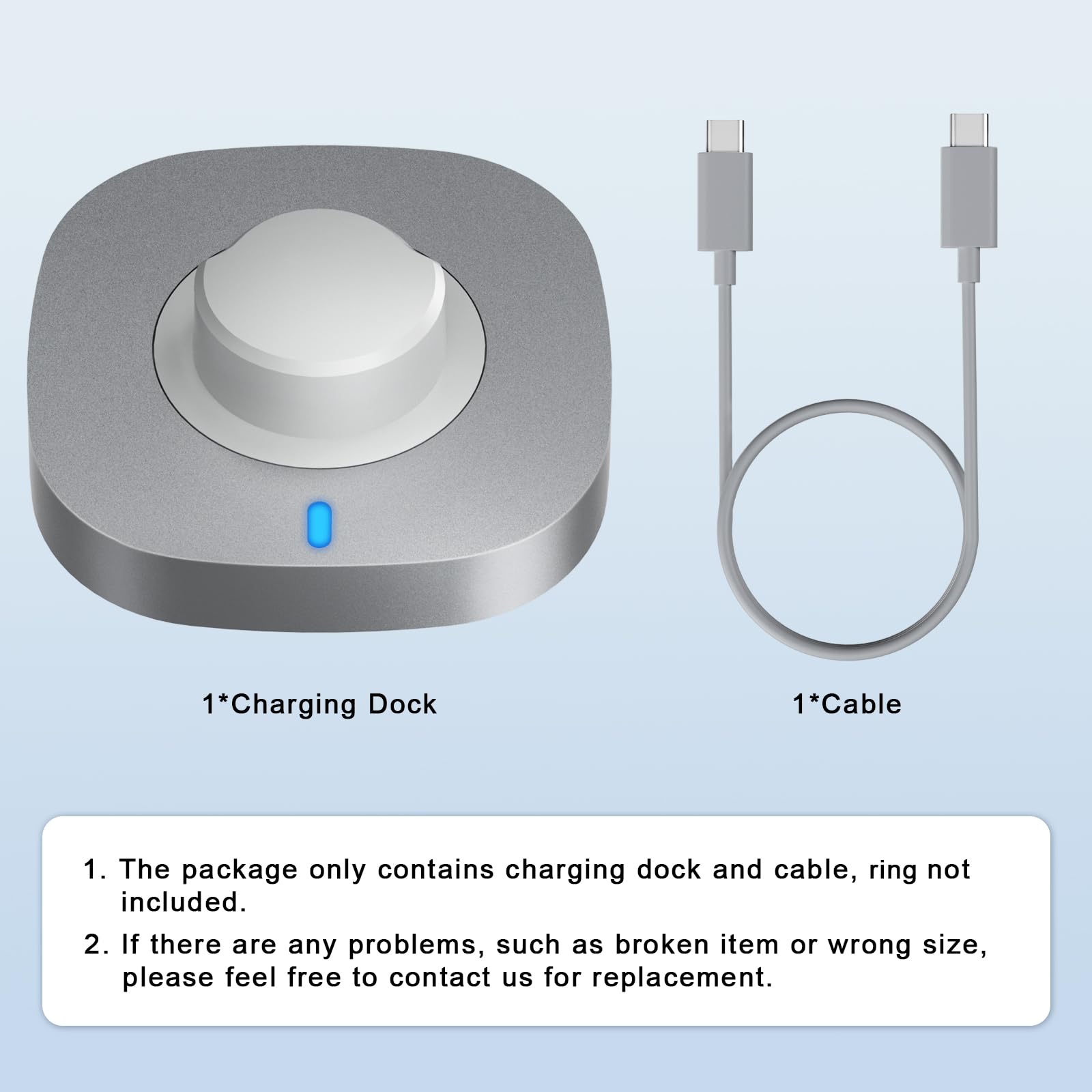 ZOOROO Chargeur compatible Aura-Ring Gen 3 Taille 9
