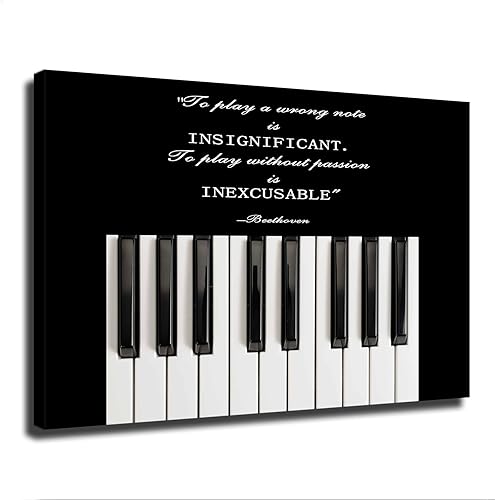 Playing Wo Passion Is INEXCUSABLE - Arte de pared motivacional, impresión motivacional de decoración de pared con citas de Beethoven es para