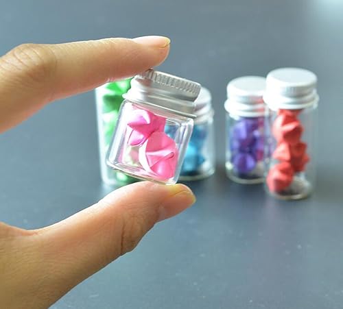 Miniatura 7 de 12 botellas vacías de vidrio portátil de viaje transparente con tapa de aluminio plateado, polvos de aceite esencial, pomadas de crema, recipientes