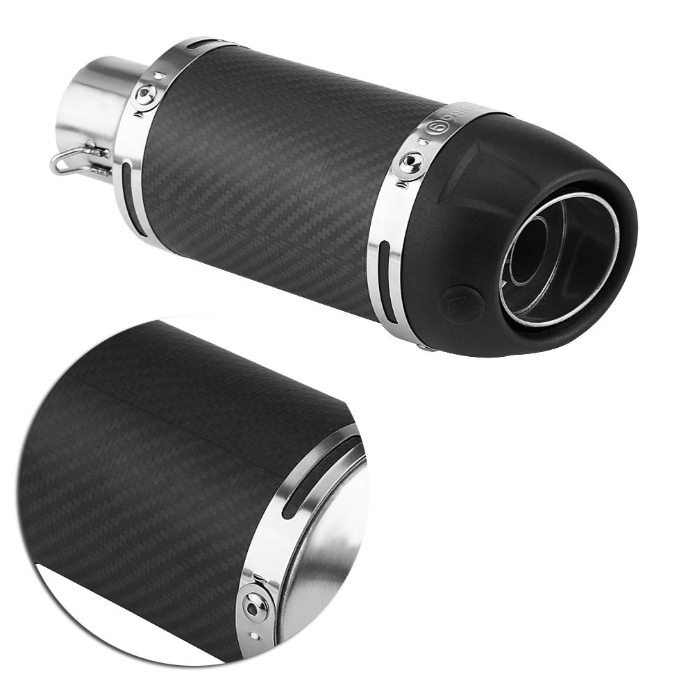Manguera de escape silenciosa universal, cola de tubo de escape, punta de escape de acero inoxidable con DB Killer para moto Scooters