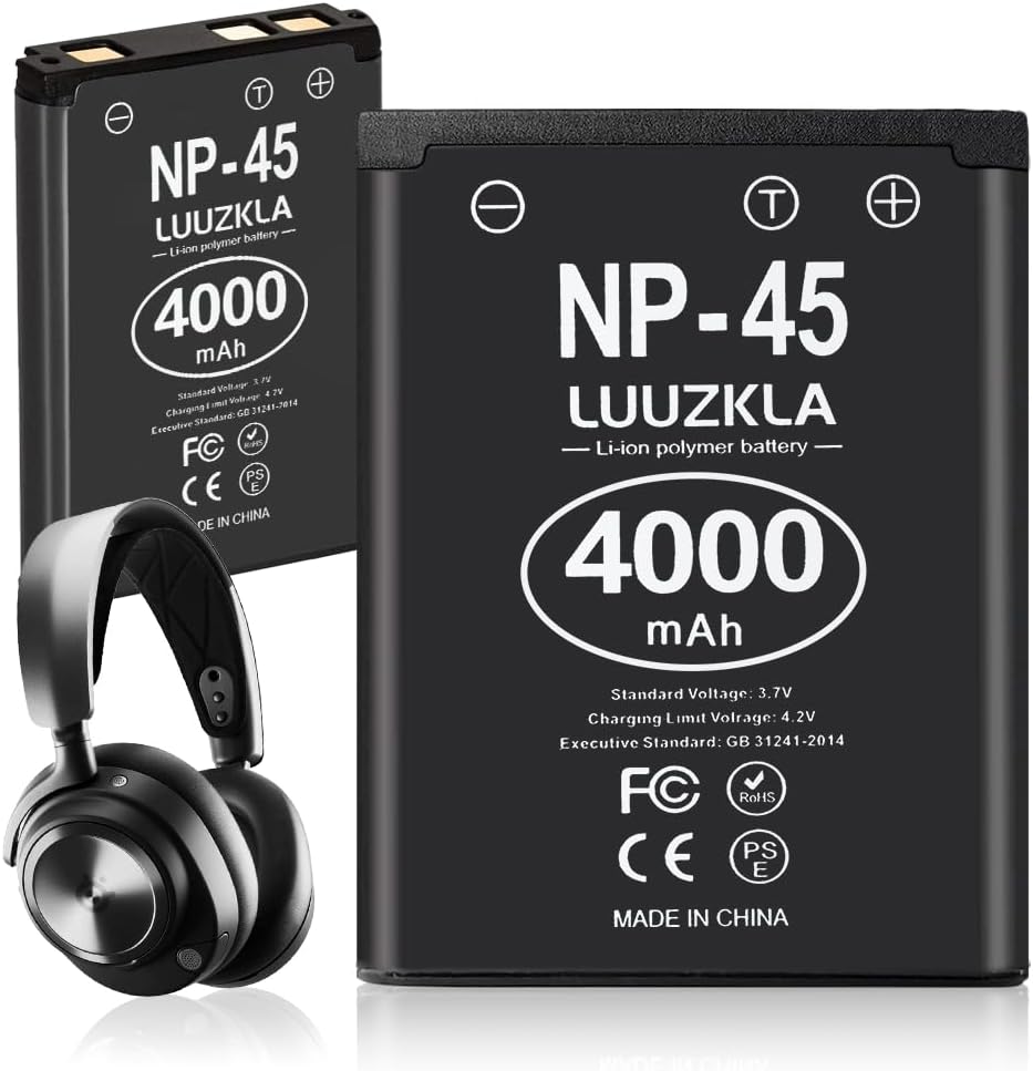 2X 4000mAh NP-45 NP-45A NP-45B NP-45S Battery, 0 Cycle Upgrade Capacity Battery for Arctis Nova Pro Wireless Multi-System Gaming Headset for Xbox, for PlayStation, for Fujifilm INSTAX Mini 90