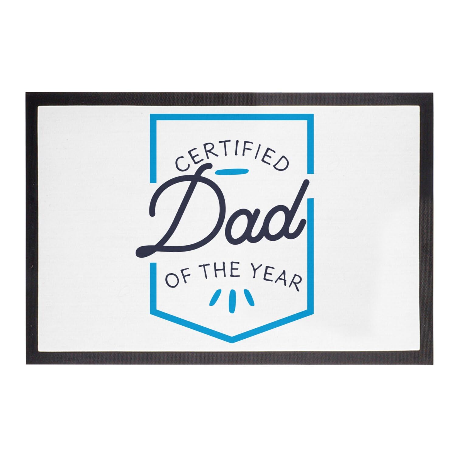 Paillasson Blanc Dad of The Year 75x50cm cadeau fête des pères