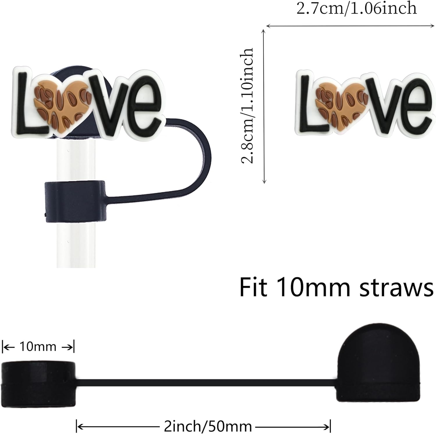 1000 PCS Random Different Straw Cover Cap for Stanley Cup,Straw Topper Compatible for 30 and 40 Oz Tumbler with Handle,10 mm 0.4 in Reusable Straw Tips Lids,Straw Tip Covers for Party Decor