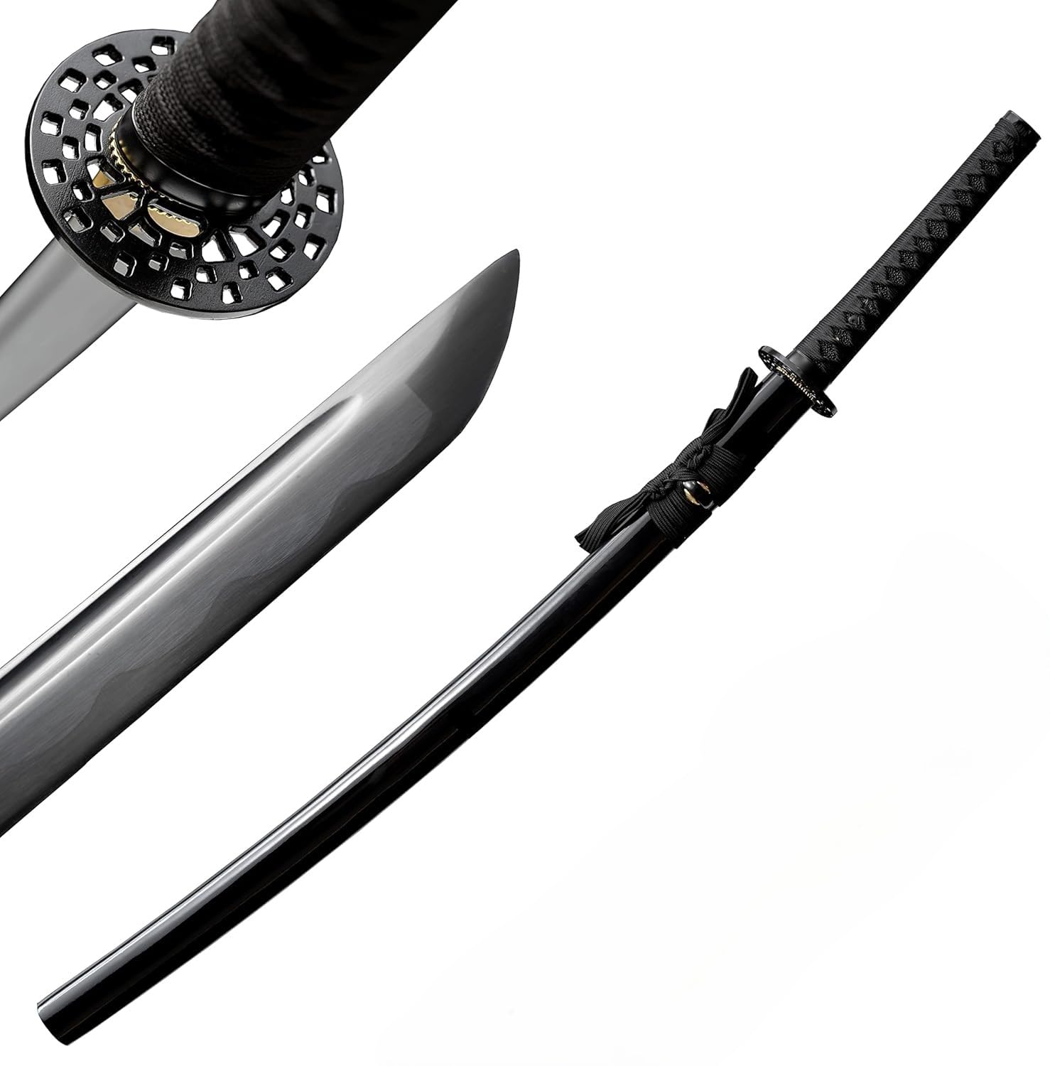 セット KATANA FUDE＆NANAME FUDE＆HANEN FUDE JIHPEN sword,Full Tang Katana 41-inch Katana,Handmade Samurai