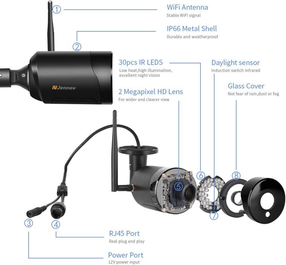 Flаѕh Sаlе [One Way Audio] Wireless Security Camera System Outdoor/ Indoor,4CH 1080P 4PCS Cameras for Home Security System CCTV Surveillance Cameras System with Night Vision,Motion Detection and Siren, 1TB HDD