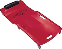 Lisle 92102 Red Low Profile Plastic Creeper - Ergonomic Body-Fit Design, Durable Rollers, 7/8" Clearance