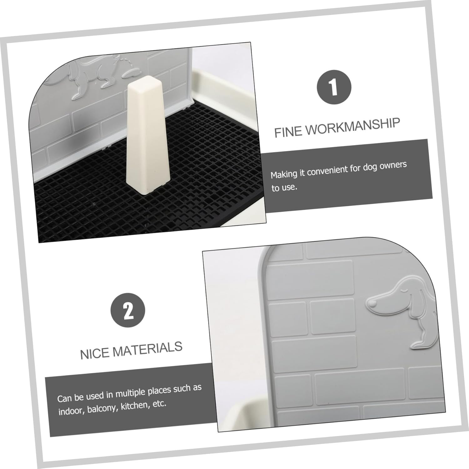 Splashproof Mesh Dog Potty Tray for Indoor Training Durable Sturdy Plastic Pet Toilet Holder for Small and Large Dogs Easy to Clean Accessory