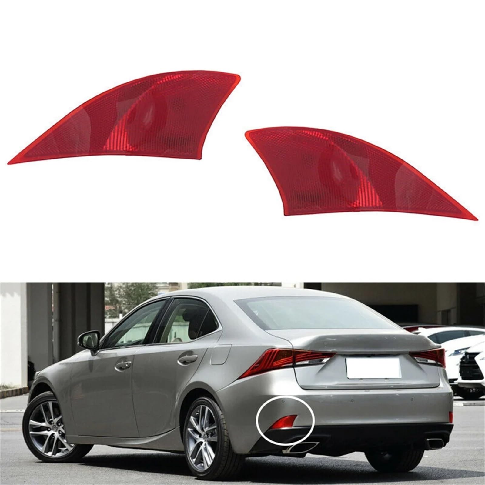Reflector Trasero Compatible Con Lexus Para Is250 Is350 2014 2015 2016 Reflector Parachoques Trasero Coche Lámpara Parada Kit Luz Advertencia Señal Giro 8191053051