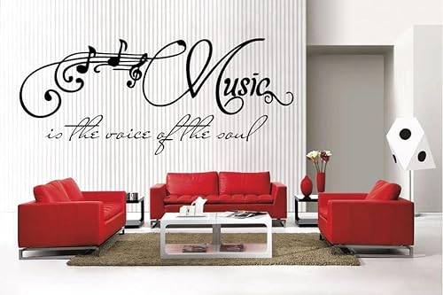 Miniatura 5 de Calcomanía de vinilo removible estilo música Home Décor, tamaño grande Música 3,Music 1,Música 11,Música 2,Música 4,Música 5,Música 6,Música