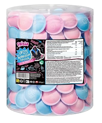 Frisia Ufo Bubblegum I Citric Wafers with Bubblegum Flavored filling 300pcs I 375g 13.2 ounce