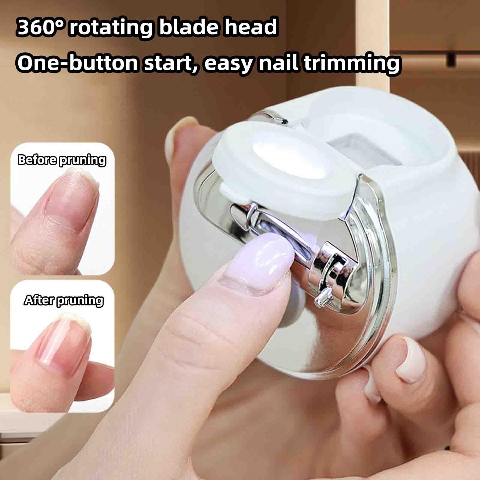 Alicate cortauñas Electrico Adultos Pies Nail cutter Alicates uñas pies Profesional Electrico Gruesas Lima De Uñas Automática Recargable Por USB-C (Pink,70x60x65 mm)