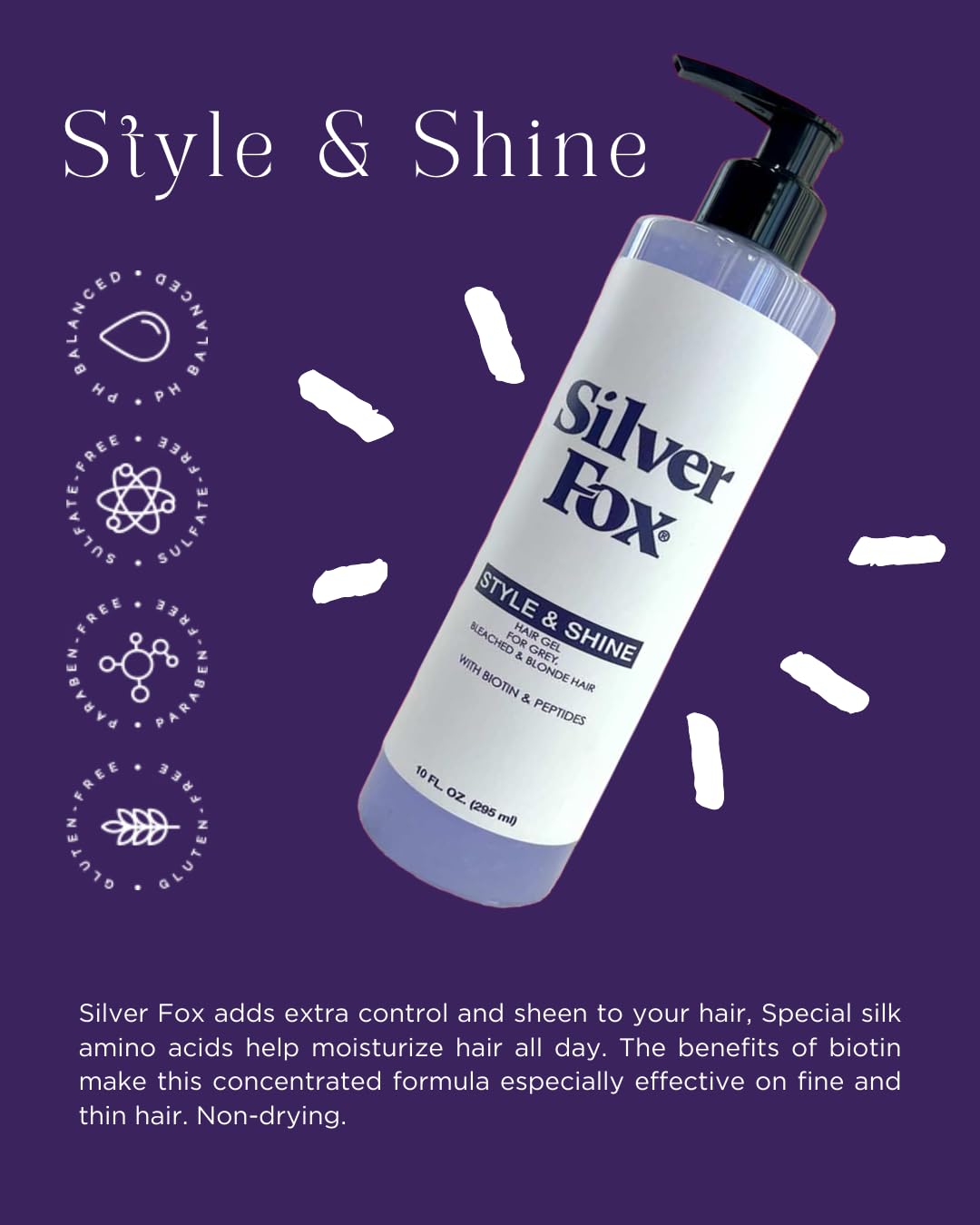 Silver Fox Style & Shine Hair Gel - Image 7