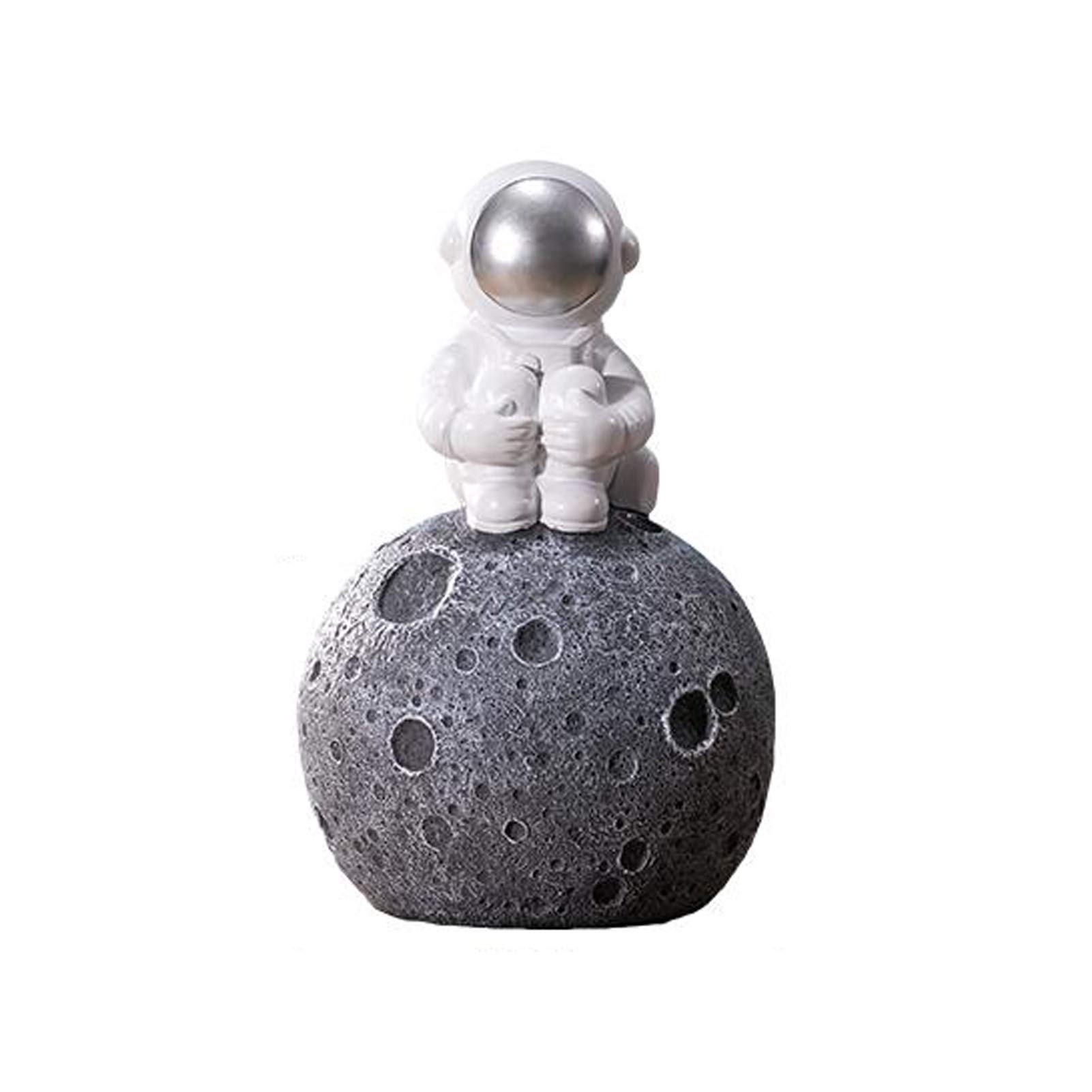 Tirelire astronaute design argent en résine pour décorer la chambre
