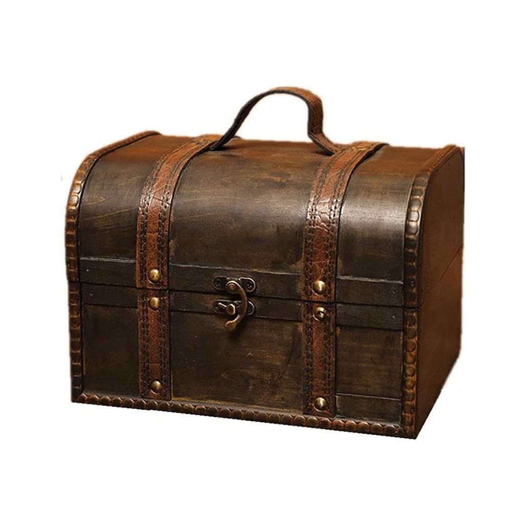 Cassa dei monili di Legno, Custodia Portatile di stoccaggio dell'organizzatore della Scatola dei monili di Viaggio per Anelli e Orecchini (Color : C)