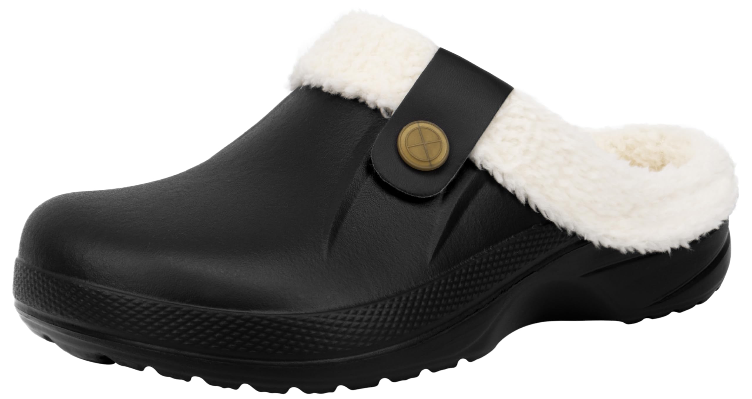 Women and Men Fur Lined Clogs Memory Foam Warm Fuzzy Slippers Winter Waterproof Indoor Outdoor Slipper