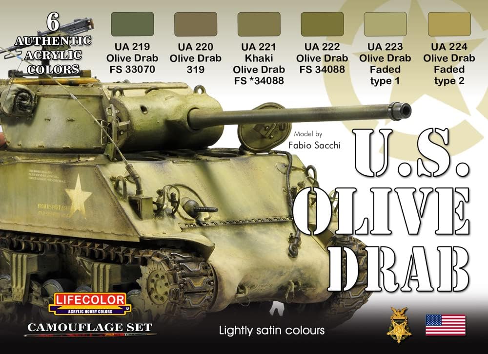 Camouflage Set LifeColor CS11 U.S. OLIVE DRAB