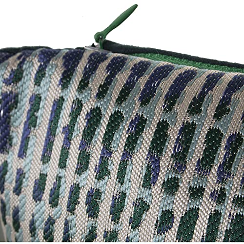 Coussin bleu 43x43 fermeture éclair décoration salon lit housse polyester - 4