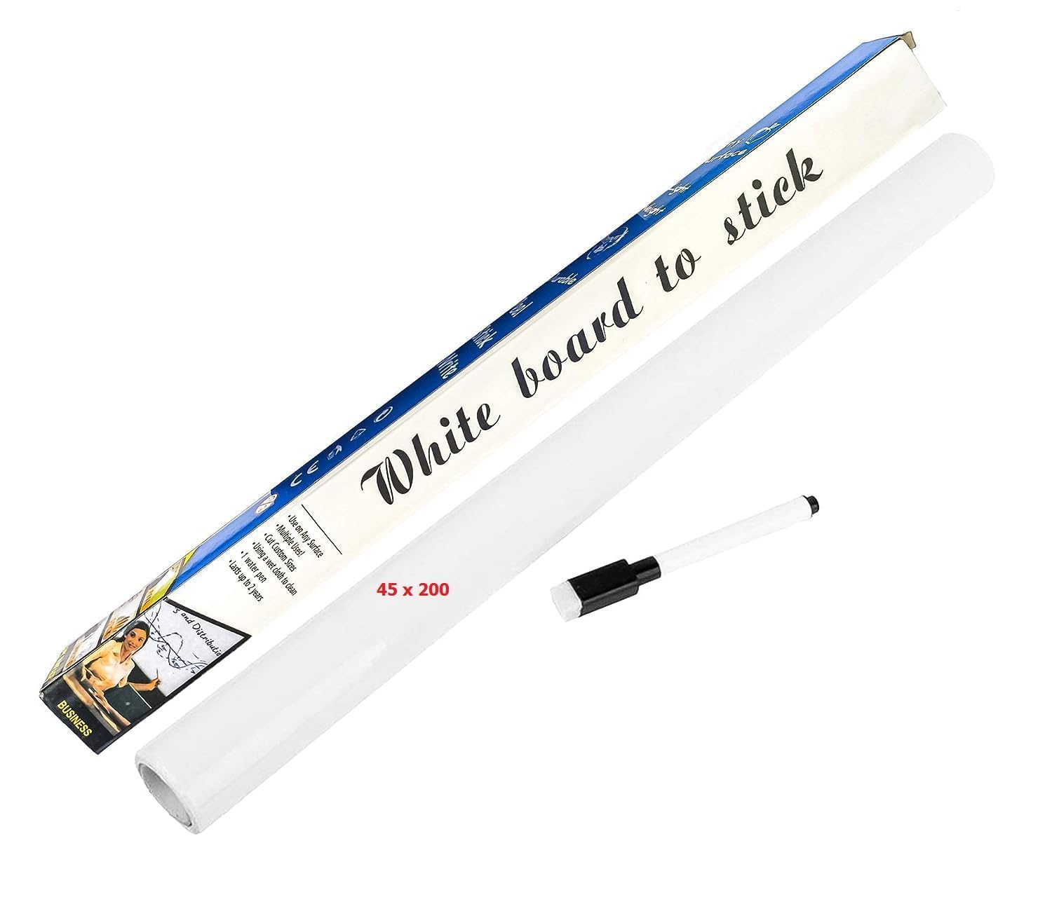 Qzep White Board Wall Sticker with 1 Marker for Home Kitchen, Office, School, College, Restaurants Self Adhesive Removable White Board Wallpaper (45 x 200 cm/White) (B09JM13PJB) Amazon Price History, Amazon Price Tracker