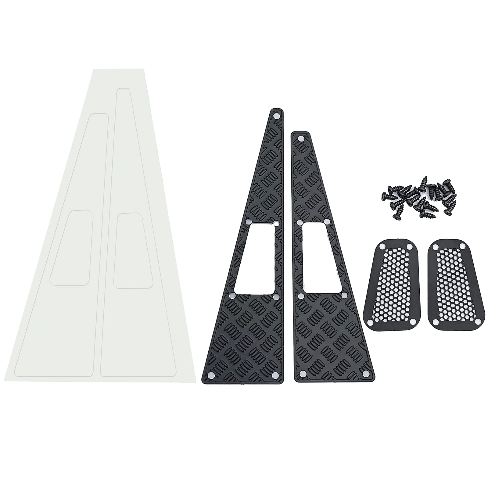 AXspeed Stainless Steel Engine Hood Cover & Intake Grille Set for RC Crawler Car Upgrade