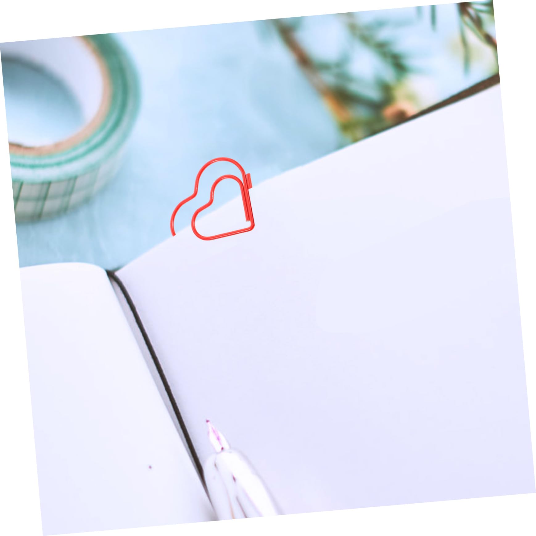 SHINEOFI 300stücke Rote Herz Büroklammern Dekorative Papierclips Für Schule Büro Und Hochzeiten Nonskid Design Markieren Und Organisieren Von Dokumenten