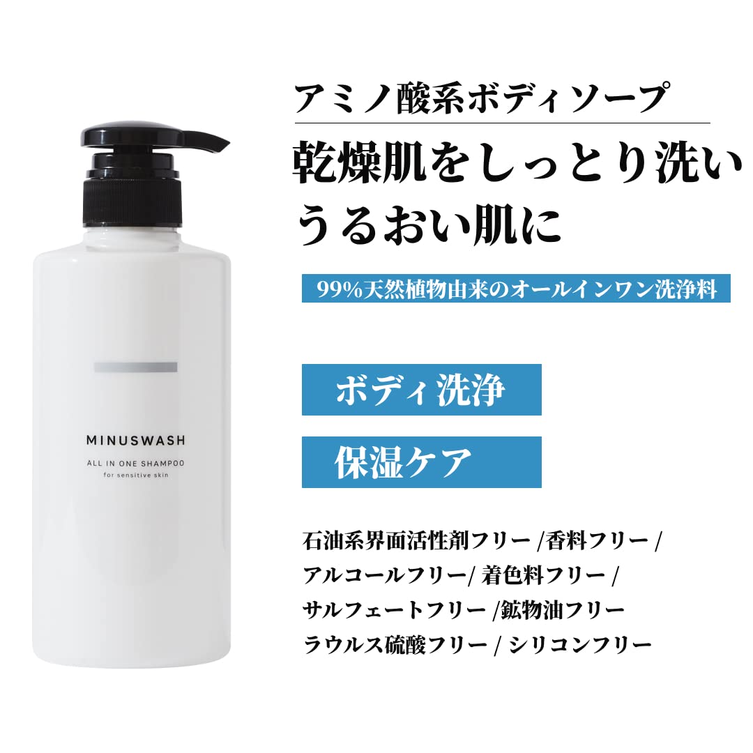 Amazon.co.jp: マイナスウォッシュ ボディソープ メンズ 500mL 植物