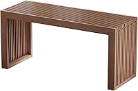 Vista 9 de Banco de comedor de bambú, 35 pulgadas, decoración de casa de campo, banco de mesa de cocina para interiores, banco de zapatos de entrada, banco