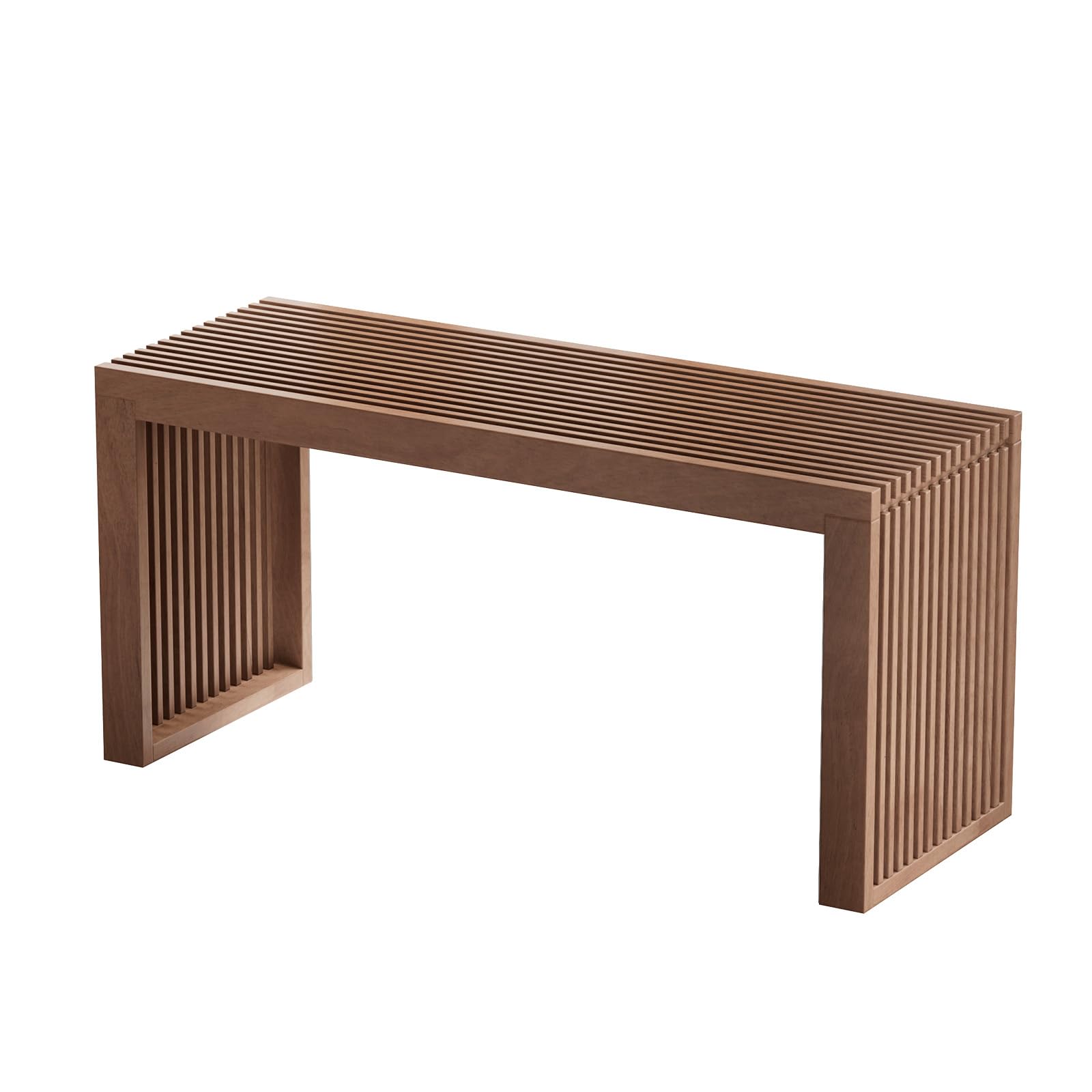 APRTAT Bamboo Dining Bench 35 Inch Indoor Wooden Shoe Benches for Entryway | Entryway Shoe Rack Bench.,Solid Bamboo Benches,for Living Room, Hallway, Bedroom, Bathroom,Easy Assemble,Slatted Design,