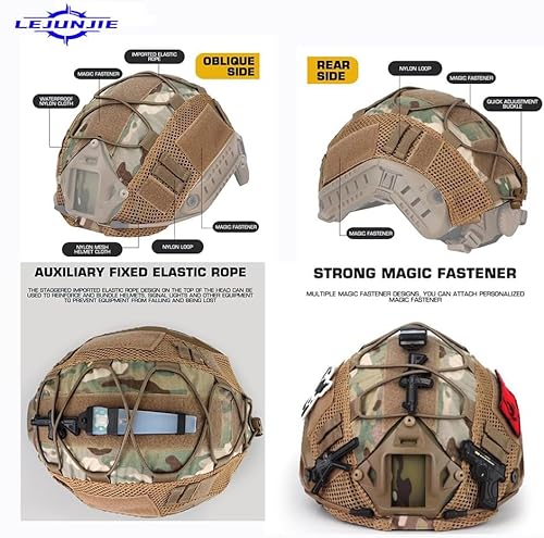 PJ Tactical Paintball Airsoft Helm Fast Militärhelm mit NVG-Halterung und seitlicher Führungsschiene