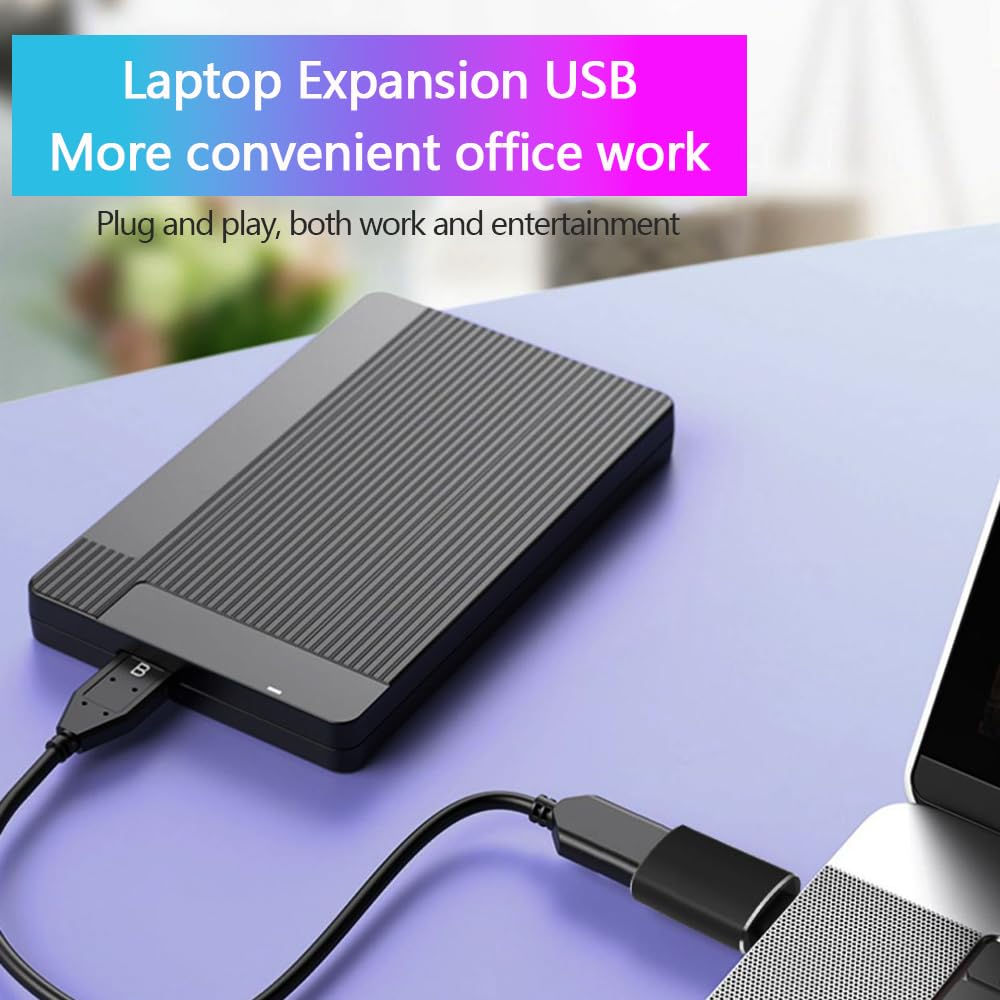 Adattatore da USB C a USB [4 Pezzi]. Adattatore USB Type C Thunderbolt 4/3 a USB 3.0 per MacBook Pro 2021 MacBook Air 2020, Galaxy S9/S8, Dell XPS(2Nero e 2Argento)
