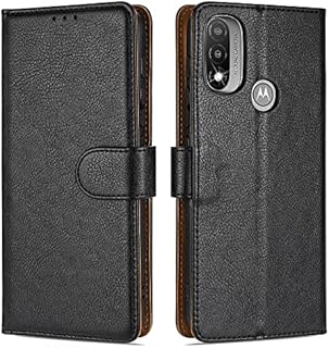 Case Collection for Motorola Moto E20 / E30 / E40 Phone Premium Leather Folio Cover, Magnetic Closure Protective Book Design Wallet Flip with [Card Slots] and [Kickstand] for Motorola Moto E20 Case