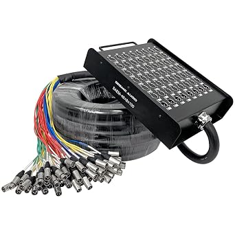 Seismic Audio SAEM-48x8x100-48 Channel XLR Color Coded Snake Cable - 100 Feet - 48 Sends with 8 XLR Returns