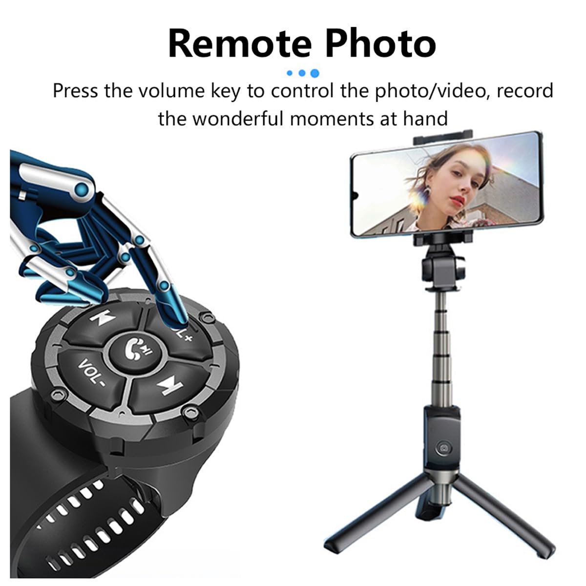 Tipo di cinturino Pulsante telecomando wireless per volante Pulsante multimediale universale impermeabile IP67 con pulsanti luminosi Bluetooth 5.3 compatibile per auto moto iOS e Android 4.0+