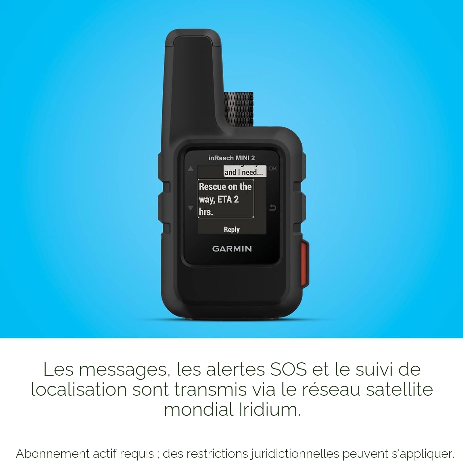 Garmin inReach Mini 2 Communicateur Satellite Portable léger et Compact pour randonnée, Noir