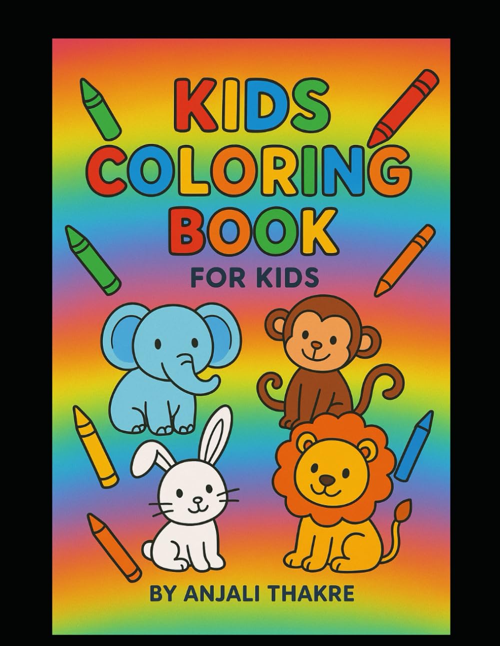 Animal Coloring Book: Fun and Easy Pictures for Kids Ages 3-6