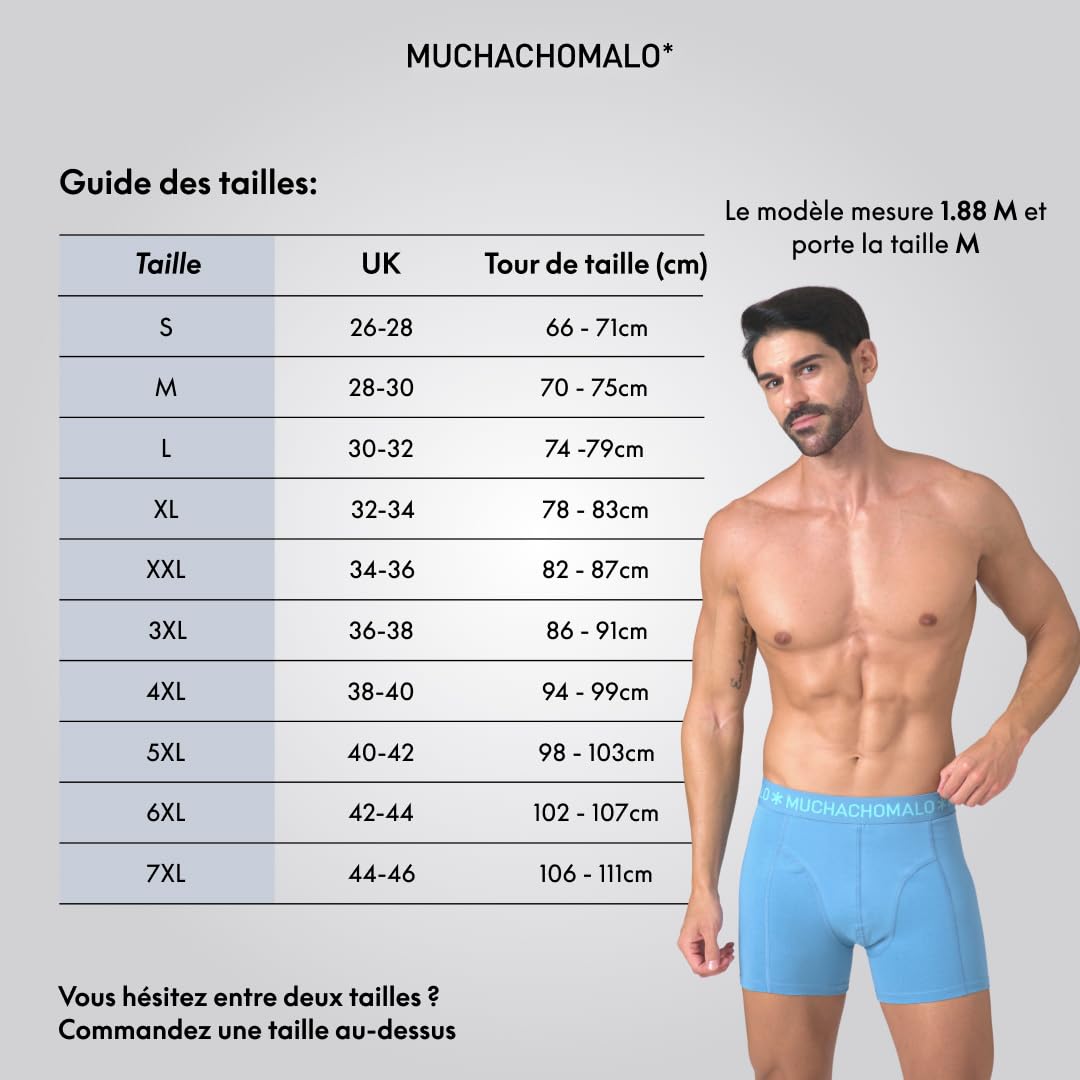 Muchachomalo Hombre Bóxer 6-Pack Liso Microfibra Cinturilla Elástica