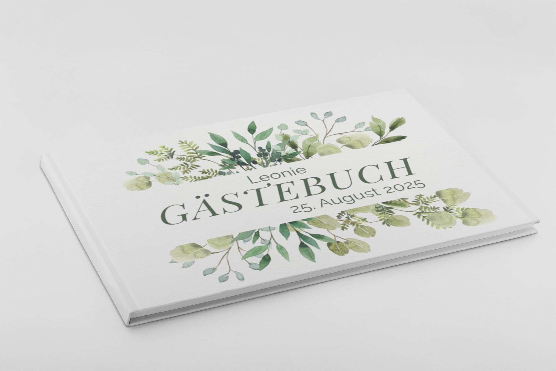Personalisiertes Gästebuch mit Namen blanko zum Ausfüllen – Erinnerungsalbum Erinnerungsbuch personalisiert mit Leere Seiten (80 Seiten/40 Blatt)
