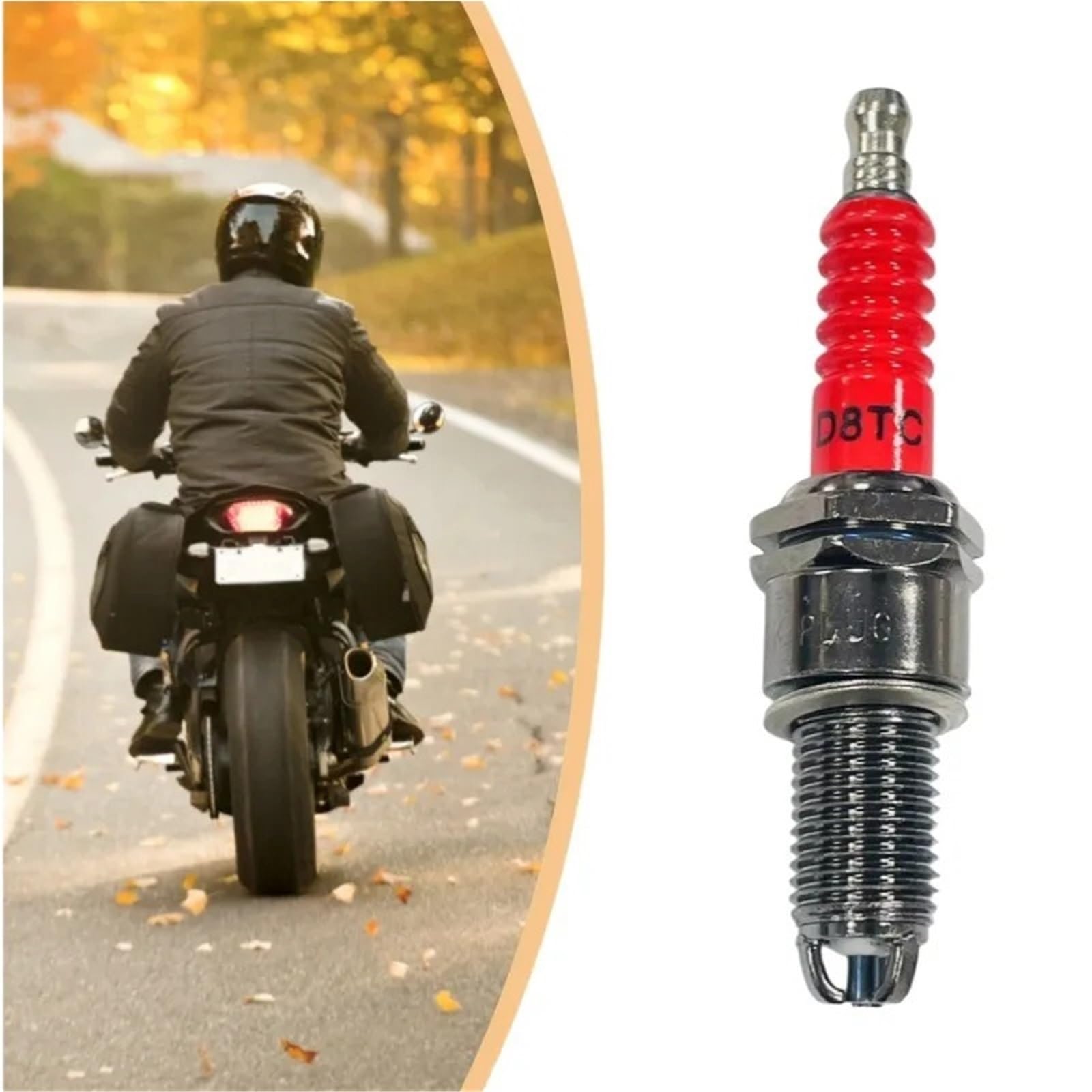 Pasuje do 50CC-150CC dla Atv GY6 50cc 110cc 125cc 150cc ATV wtyczka 3-elektroda A7TC D8TC motocykl o wysokiej wydajności irydowa świeca zapłonowa(5PCS A7TC)