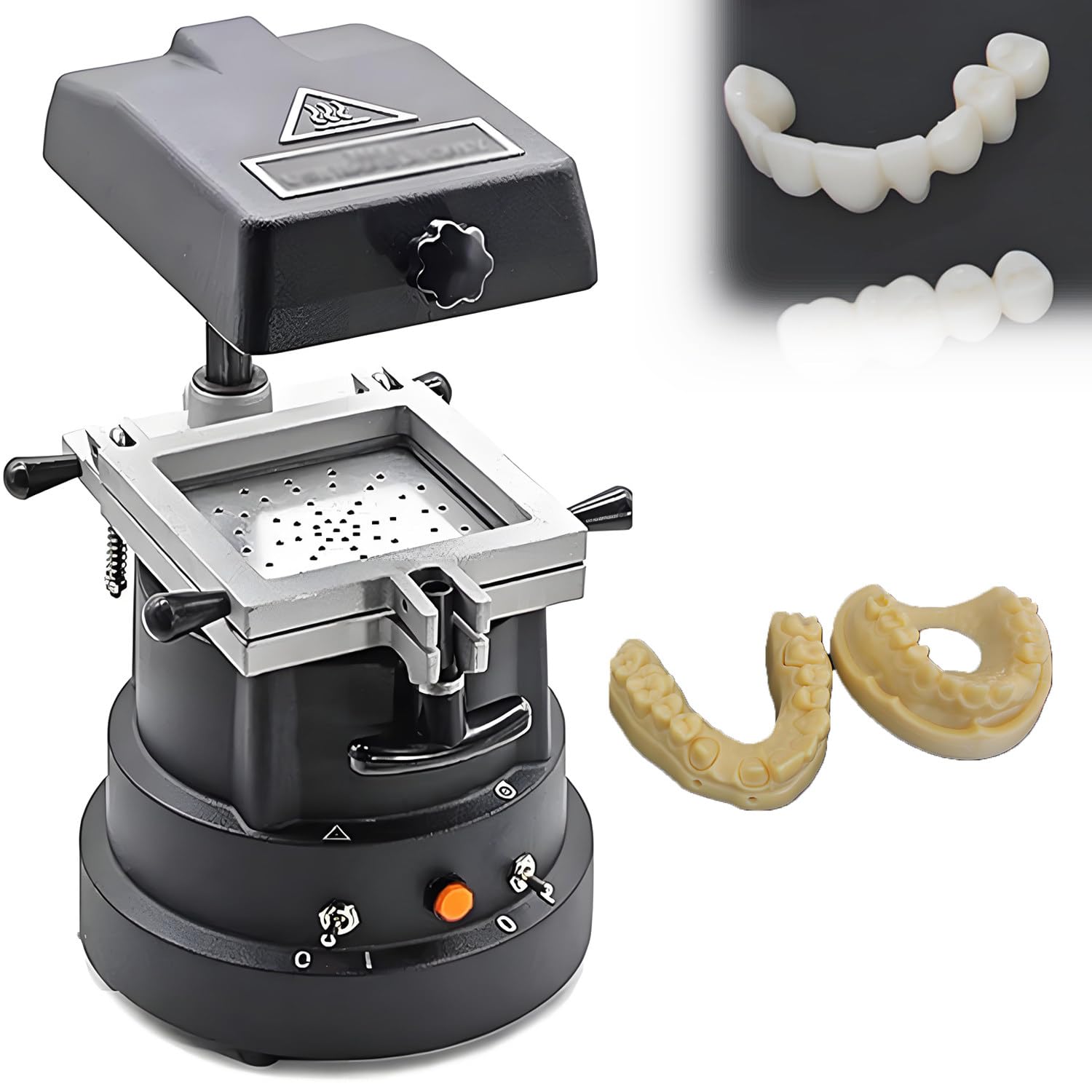 QuinteZhenTially Orthodontic Retainer Laminator Heat Molding Lab Equipment,Dental Vacuum Forming Machine,1200w High Power for Orthodontic Retainers & Dental Laminating